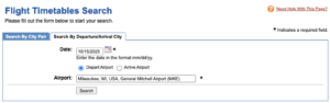 Searching For Departures From A Specific Airport on ExpertFlyer