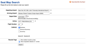 Setting Up A Seat Map Search on ExpertFlyer