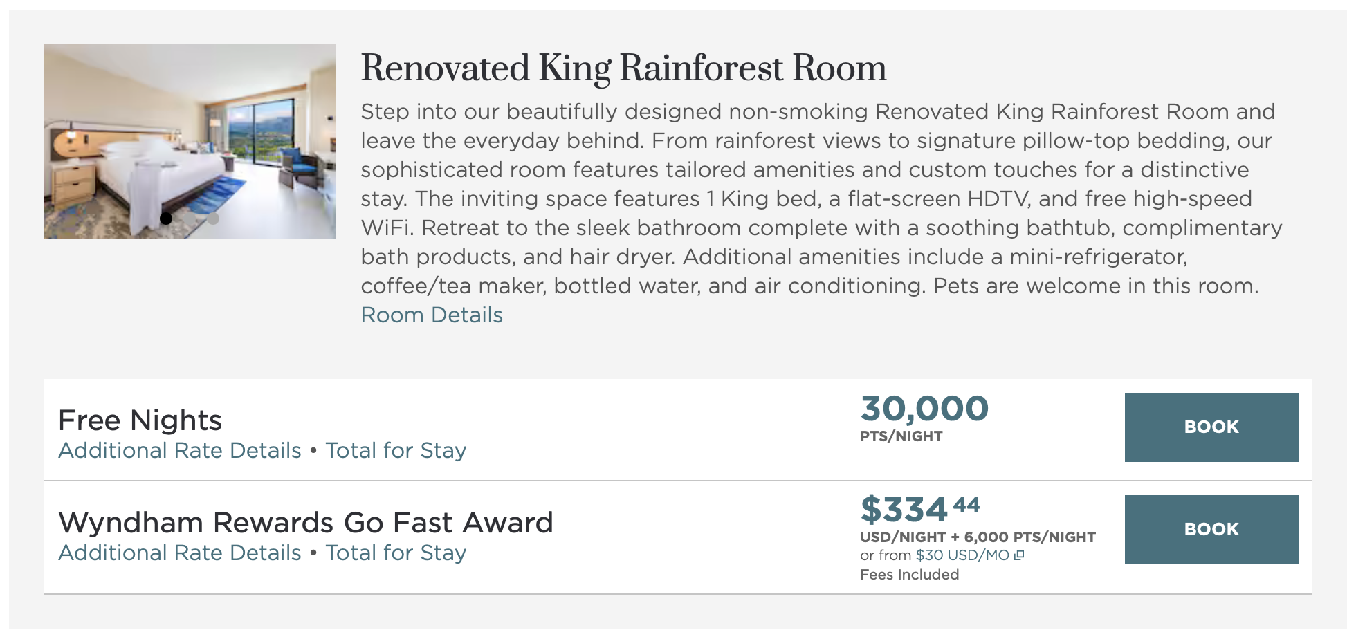 Wyndham Grand Rio Mar award rates.