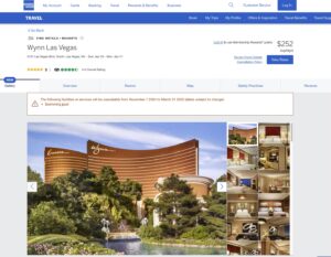 Now you can book the Wynn Hotel on the Amex Travel portal