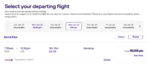 Use JetBlue TrueBlue points to book long-haul premium cabin Qatar awards.