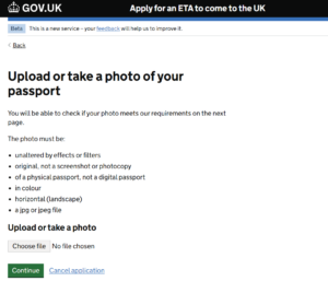 UK ETA application process