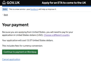 UK ETA application process