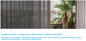 Flying Blue 45% discount promotion until April 30, 2025