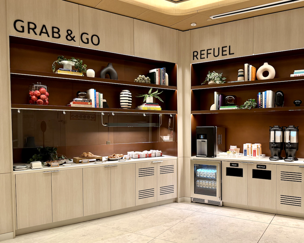 Capital One Lounge Las Vegas grab & go station.