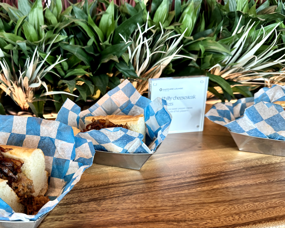 Chase Sapphire Lounge PHL cheesesteak