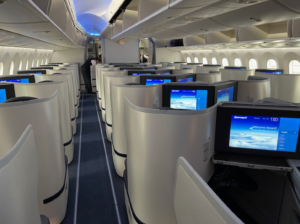 Egypt Air 787 business-class photo