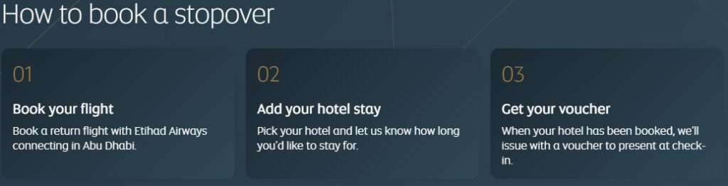 Etihad Stopover Booking Process