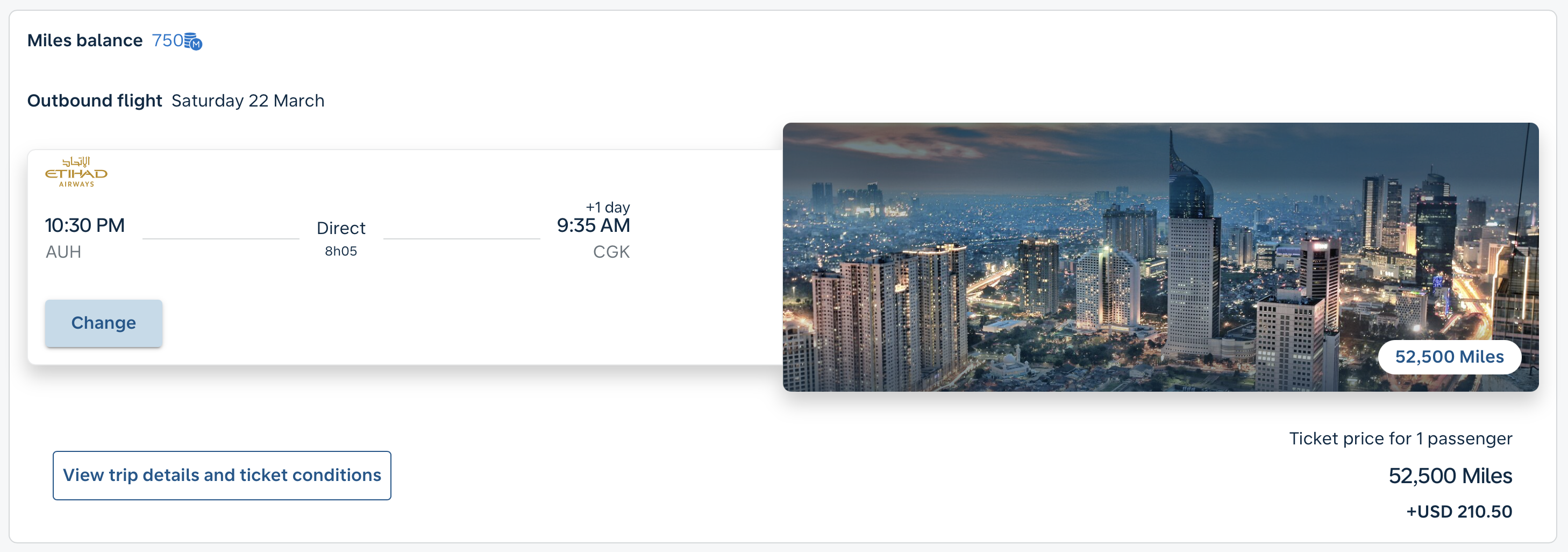 Etihad award from AUH to CGK via Flying Blue