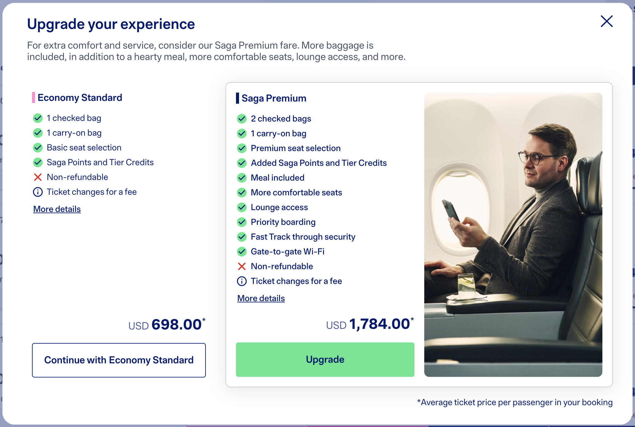 Icelandair fare inclusions