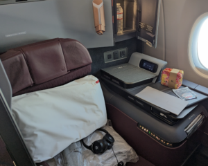Japan Airlines A350 business class suite.