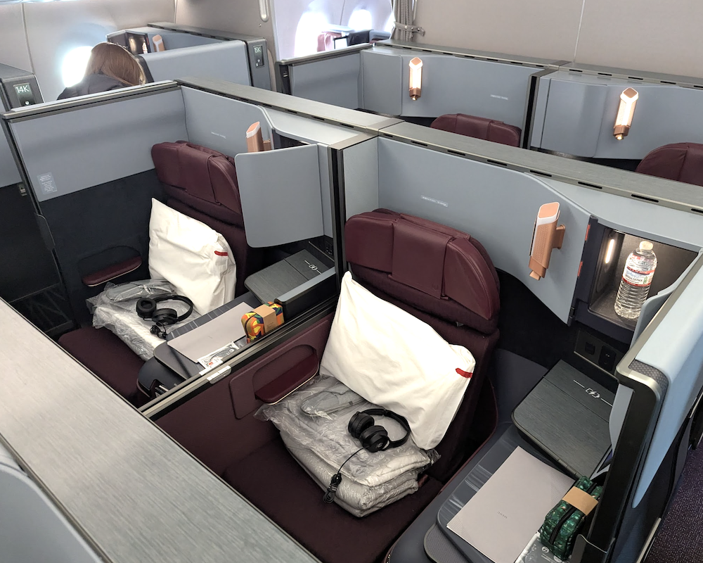 Japan Airlines A350 business class suite.