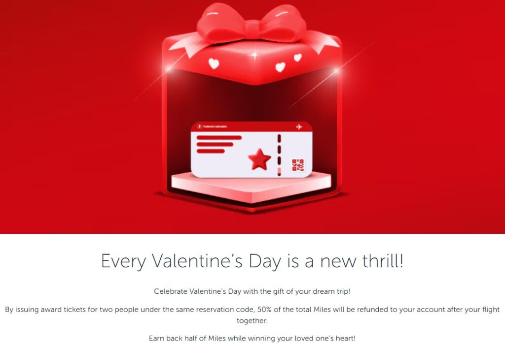 Turkish Airlines 50 Rebate Valentines Day 2025 Promotion