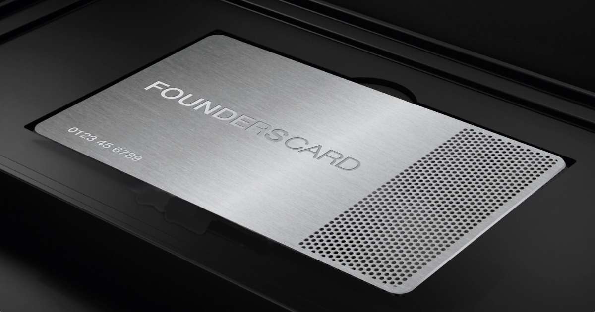 A physical FoundersCard