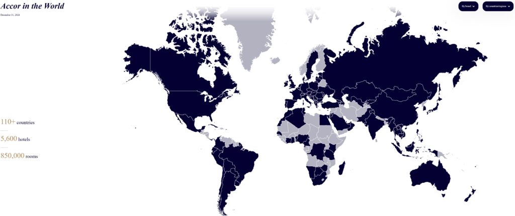 Accor Hotels Map Updated Dec 2024
