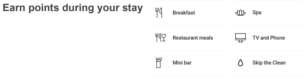 Accor Points by Item Updated 2025