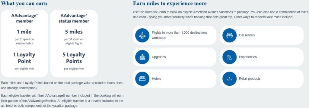 American Airlines Vacations Information