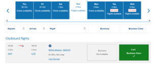 BA Avios award
