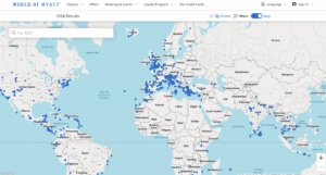 Screenshot of hotel explore tool filtering for Mr & Mrs Smith properties around the world