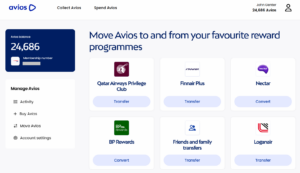 Avios.com combine Avios option