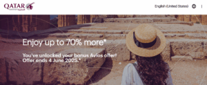 Banner image advertising 70% bonus for buying Avios