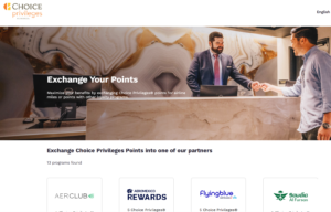 Choice Exchange Your Points homepage