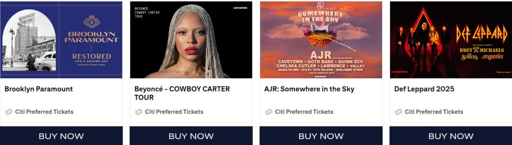 Citi Entertainment Shows