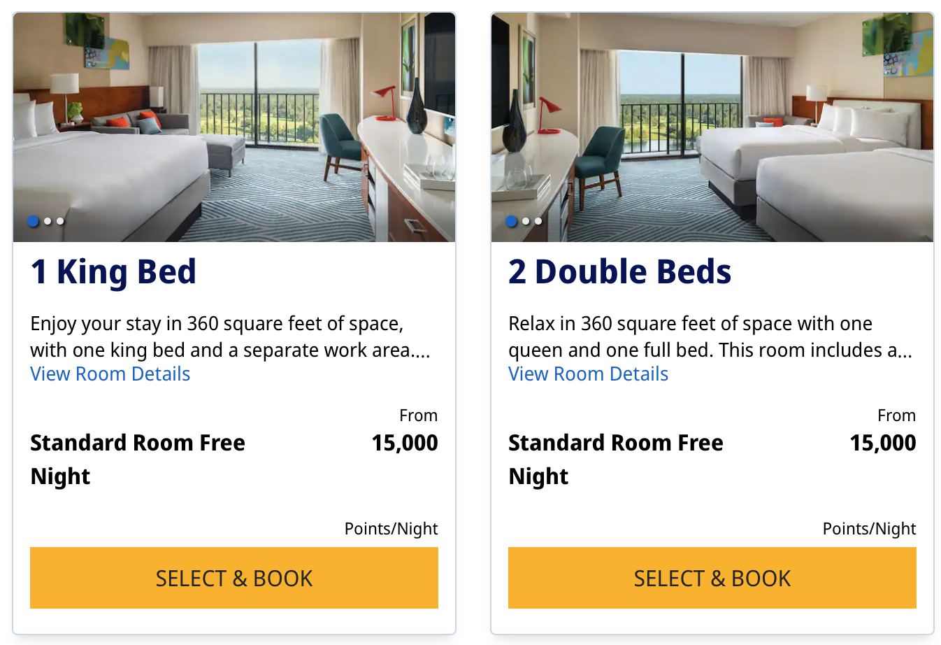 Hyatt Regency Orlando award rate
