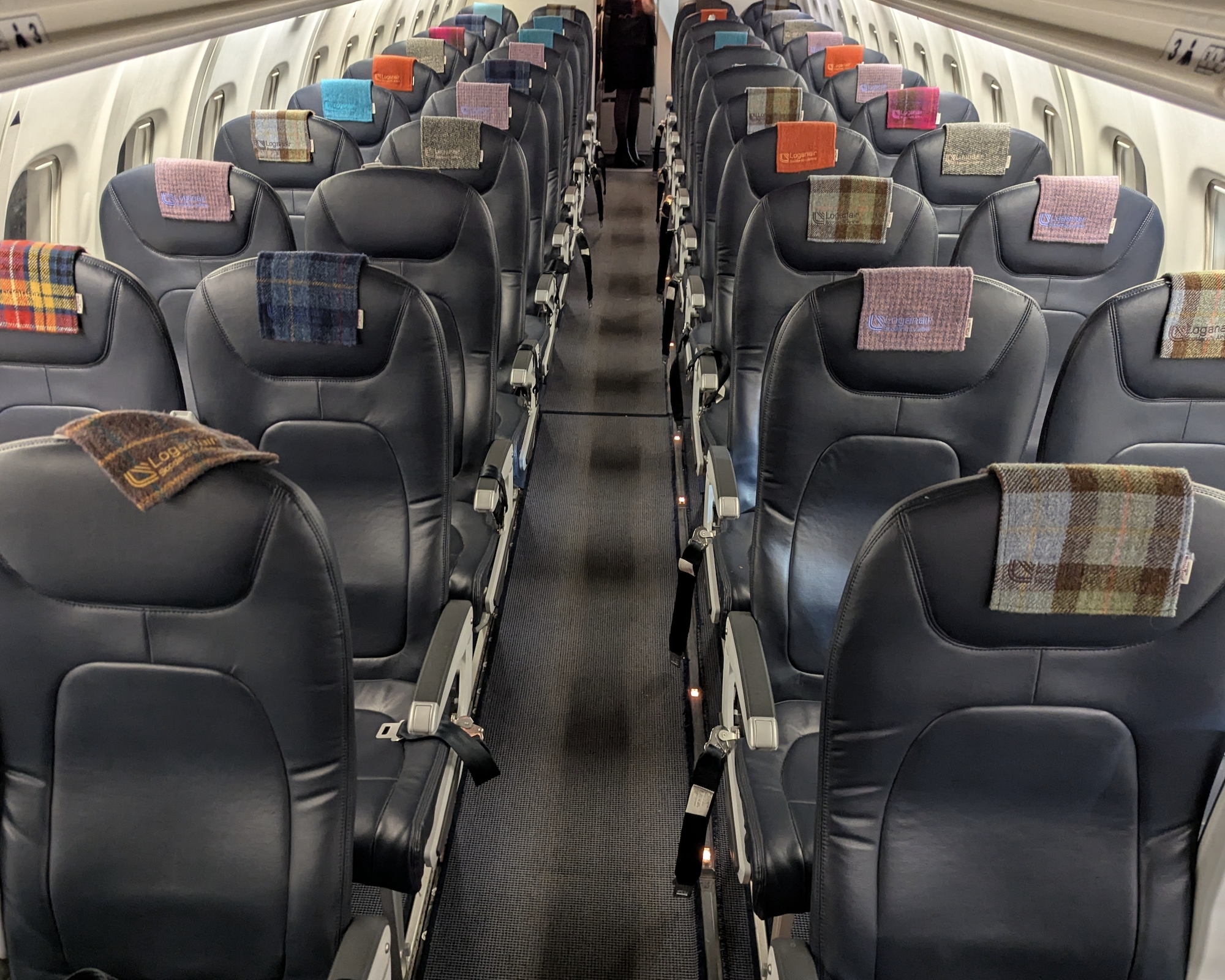 Loganair ATR jet interior.