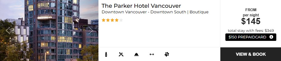Stay Vancouver Parker Hotel March 25, 2025