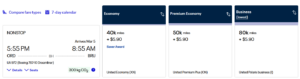 Chicago to Brussels in United business class for 80,000 miles