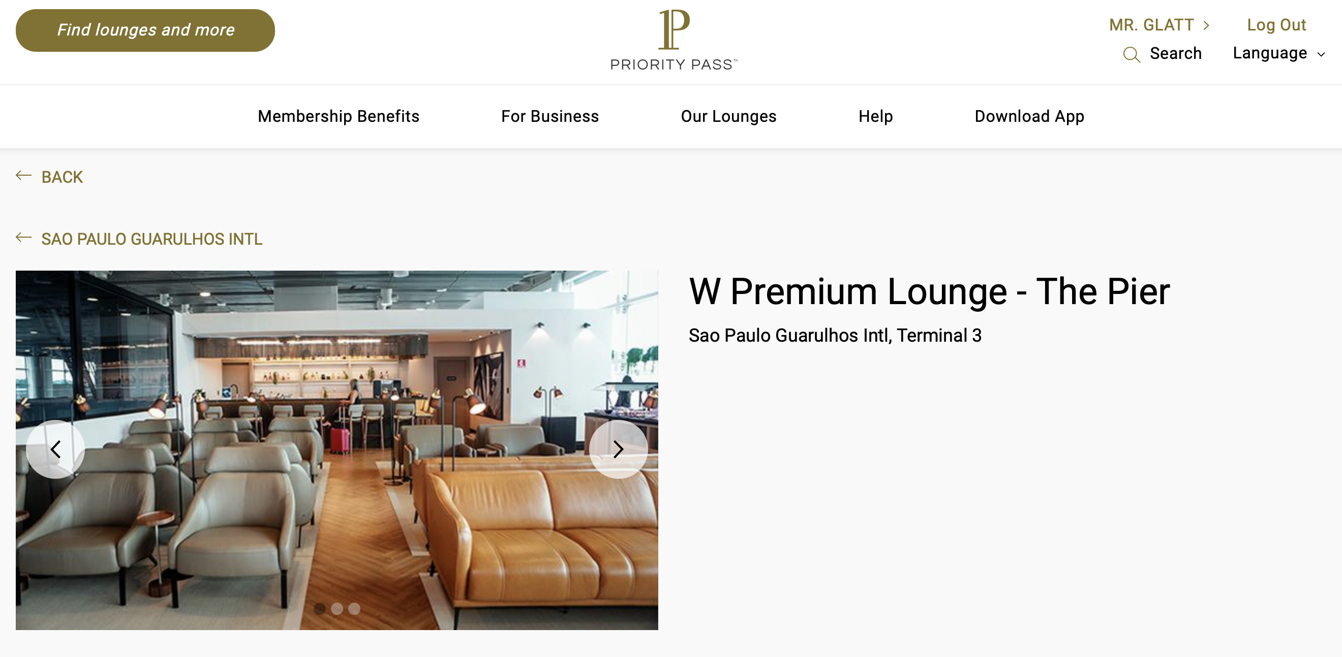 W Premium Lounge - The Pier listing page on Priority Pass
