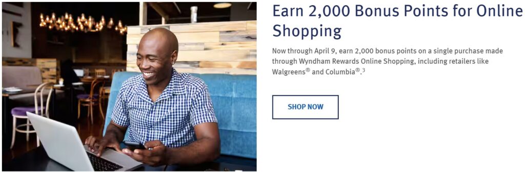 Wyndham Shopping 2,000 Points 2025 Promotion