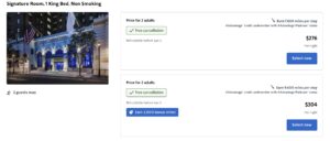 Room selection on AAHotels