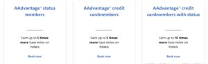 Gain extra miles and loyalty points with AA Hotels with either AA credit card or AA elite status