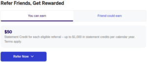 American Express referral bonus offer terms on Blue Business Cash