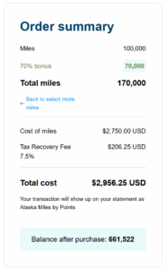 Buy Alaska miles with up to a 70% bonus