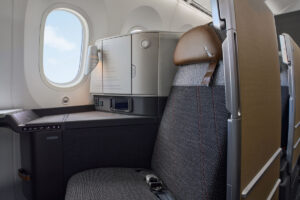 Close-up shot of American Airlines Flagship Suite