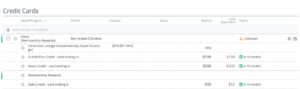 Screenshot from AwardWallet showing progress towards unlocking my complimentary guest access to the Centurion Lounge