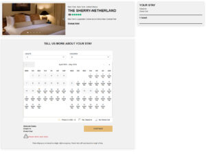 Pricing for Sherry Netherland in New York using Choice points