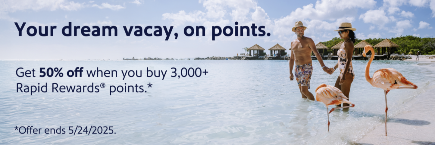 Buy Southwest points with a 50% bonus.