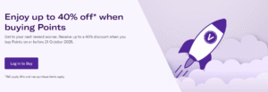 Banner image to buy Virgin Australia points with a discount