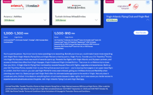 Screenshot of Citi ThankYou points 30% transfer bonus to Virgin Atlantic Flying Club