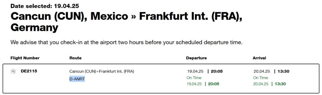 Condor Aircraft Designation Example