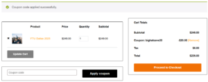 FTU Dallas 2025 registration with BIGHATSAVE20 promo code applied