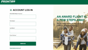 Frontier buy miles login page