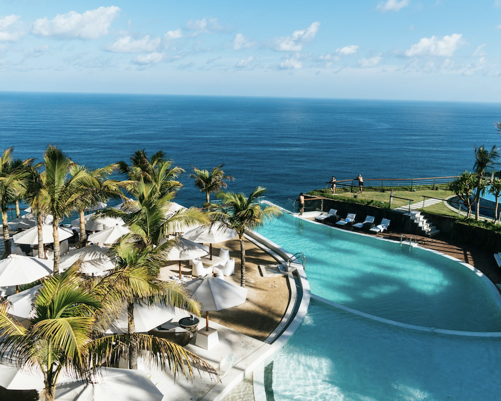 Aerial photo of a resort in Bali, Indonesia.