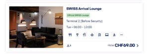 Lufthansa Arrival Lounge Access in Zurich