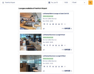 Lufthansa Lounge Access in Frankfurt
