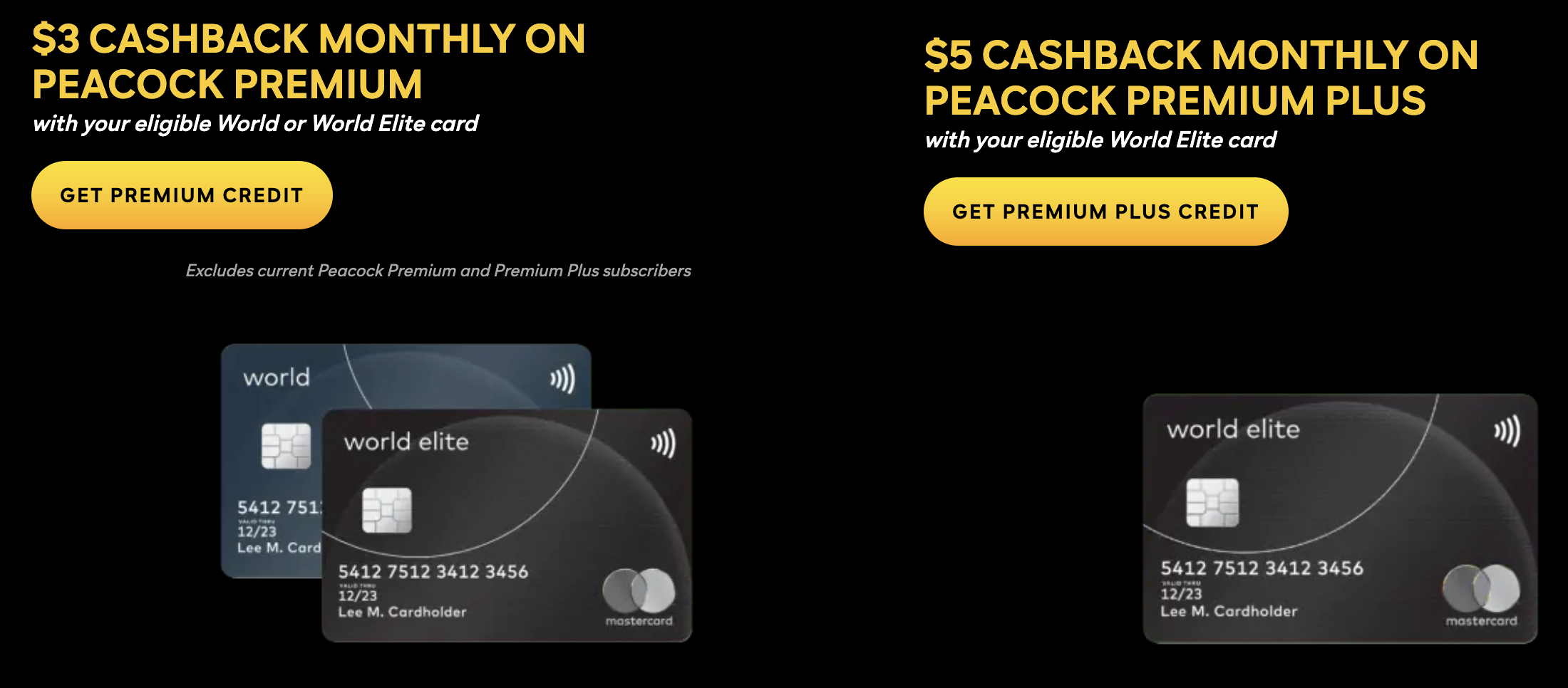 Mastercard Peacock benefits